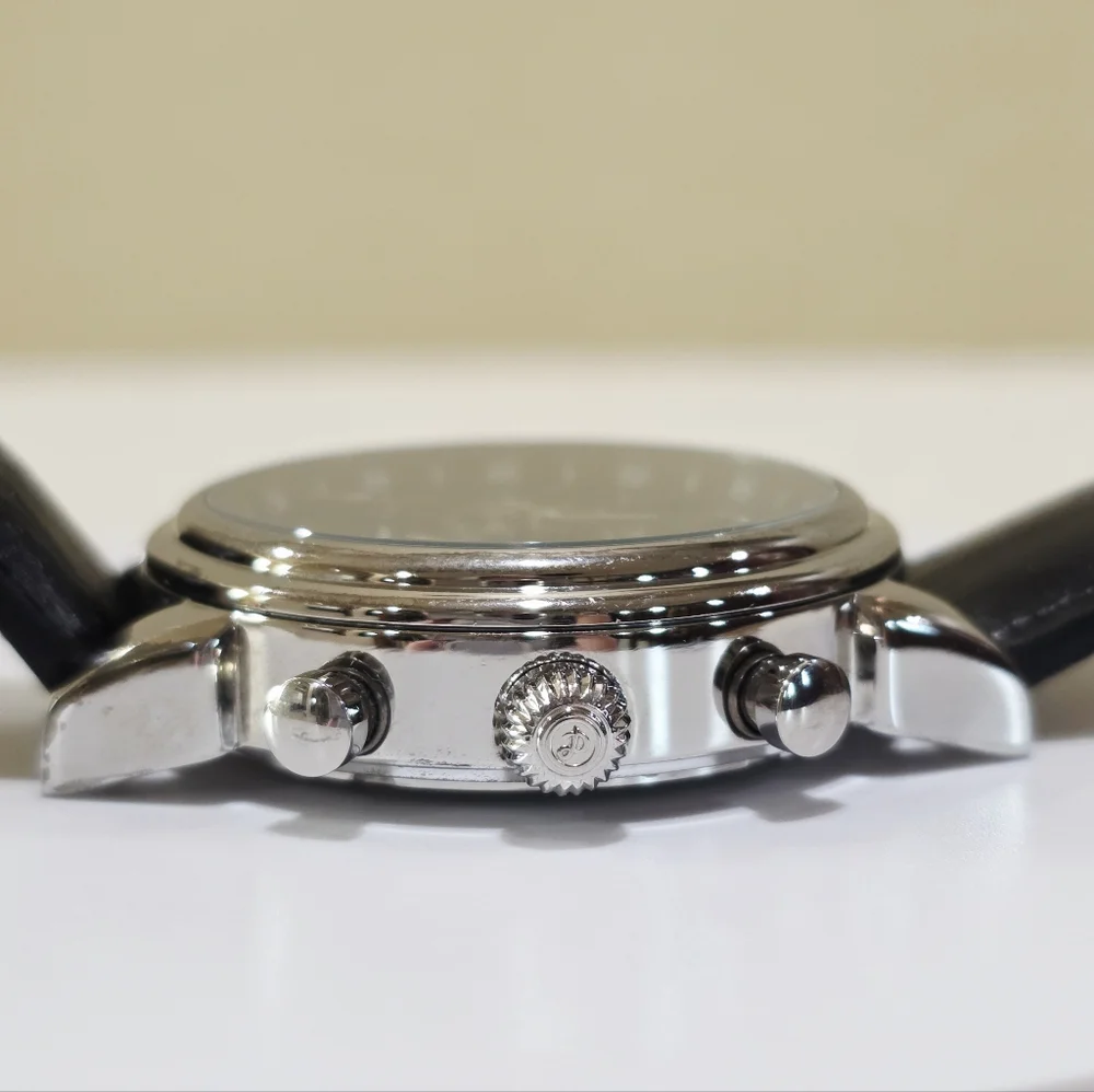 SO&CO New York Tribeca Chronograph Black Silver Sub Dial Men's Wrist Watch 5059